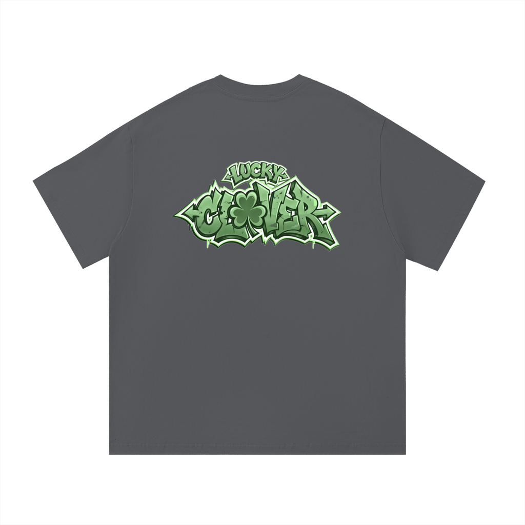 CLOVER Cotton T-Shirt-GREY