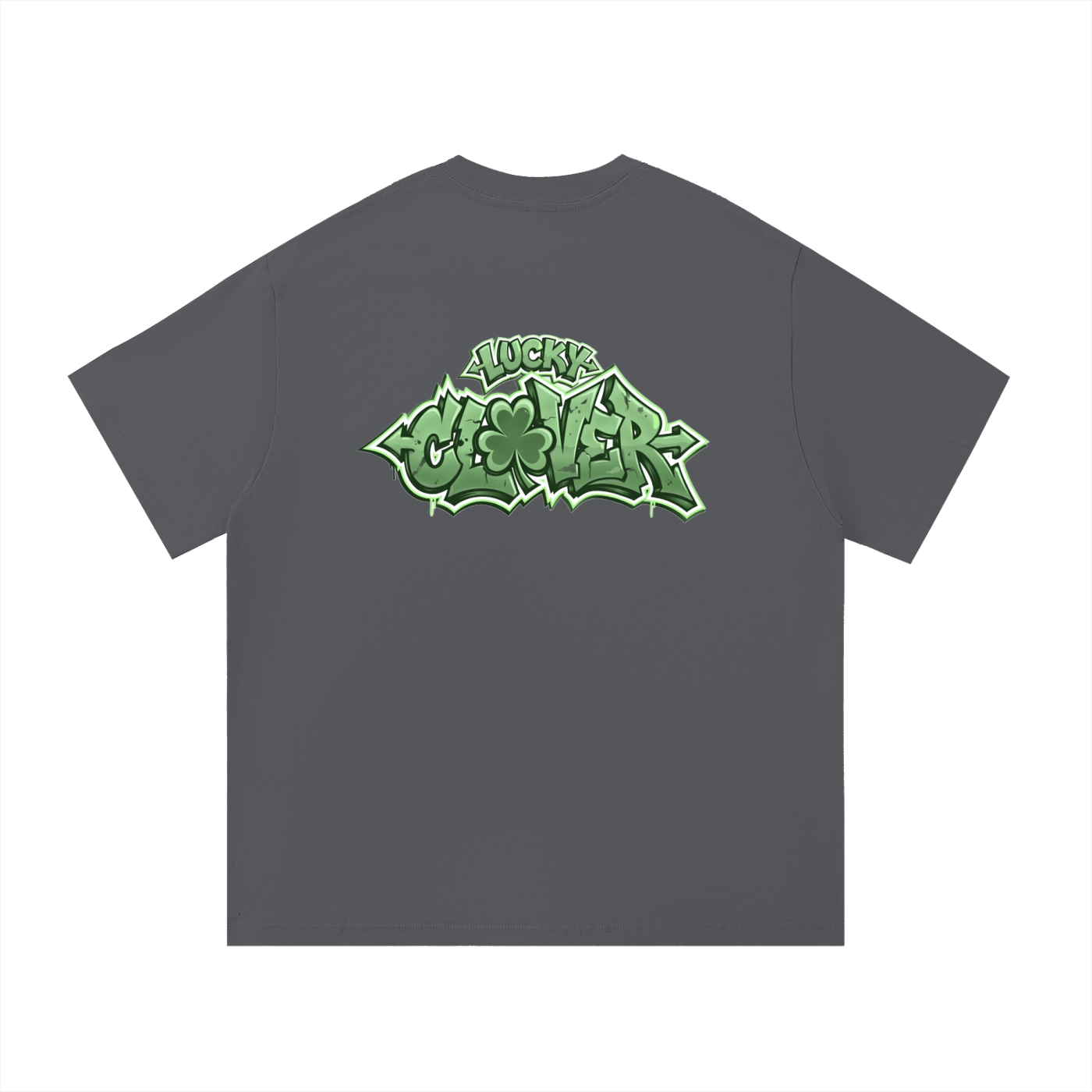 CLOVER Cotton T-Shirt-GREY
