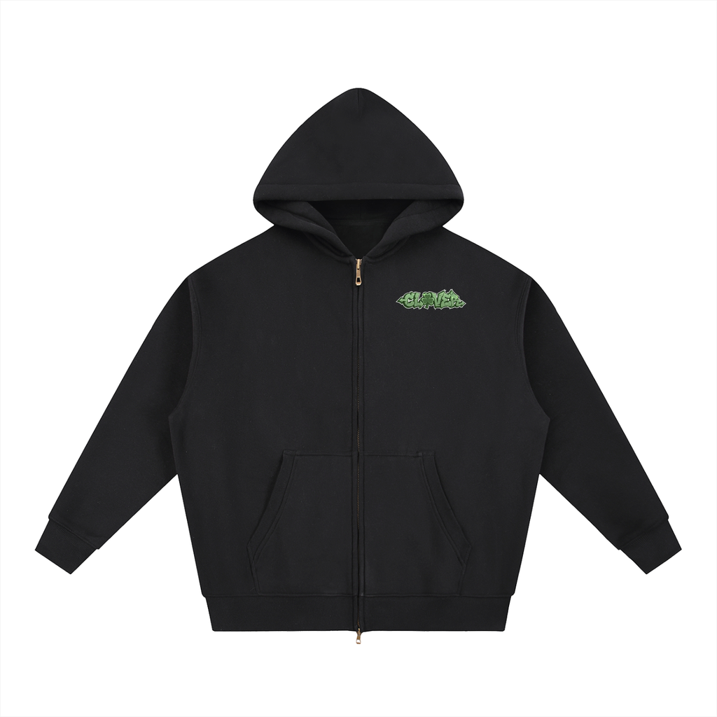 CLOVER- Oversized Fleece Boxy Hoodie