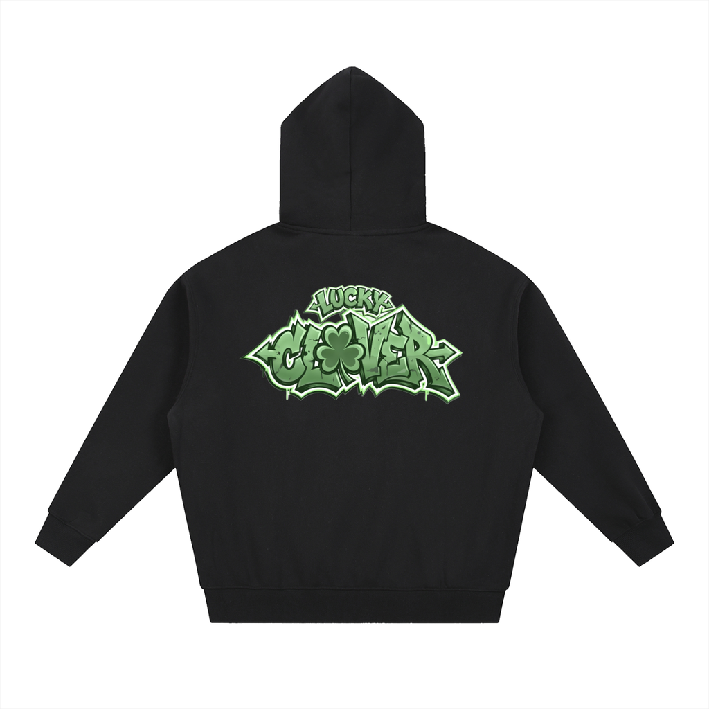 CLOVER- Oversized Fleece Boxy Hoodie