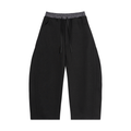 CLOVER-plaid Waistband Barrel Sweatpants
