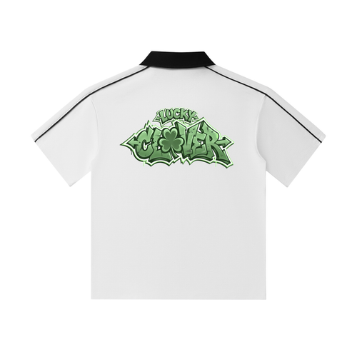 CLOVER Collar Short-Sleeve Polo Shirt