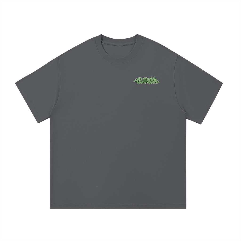 CLOVER Cotton T-Shirt-GREY