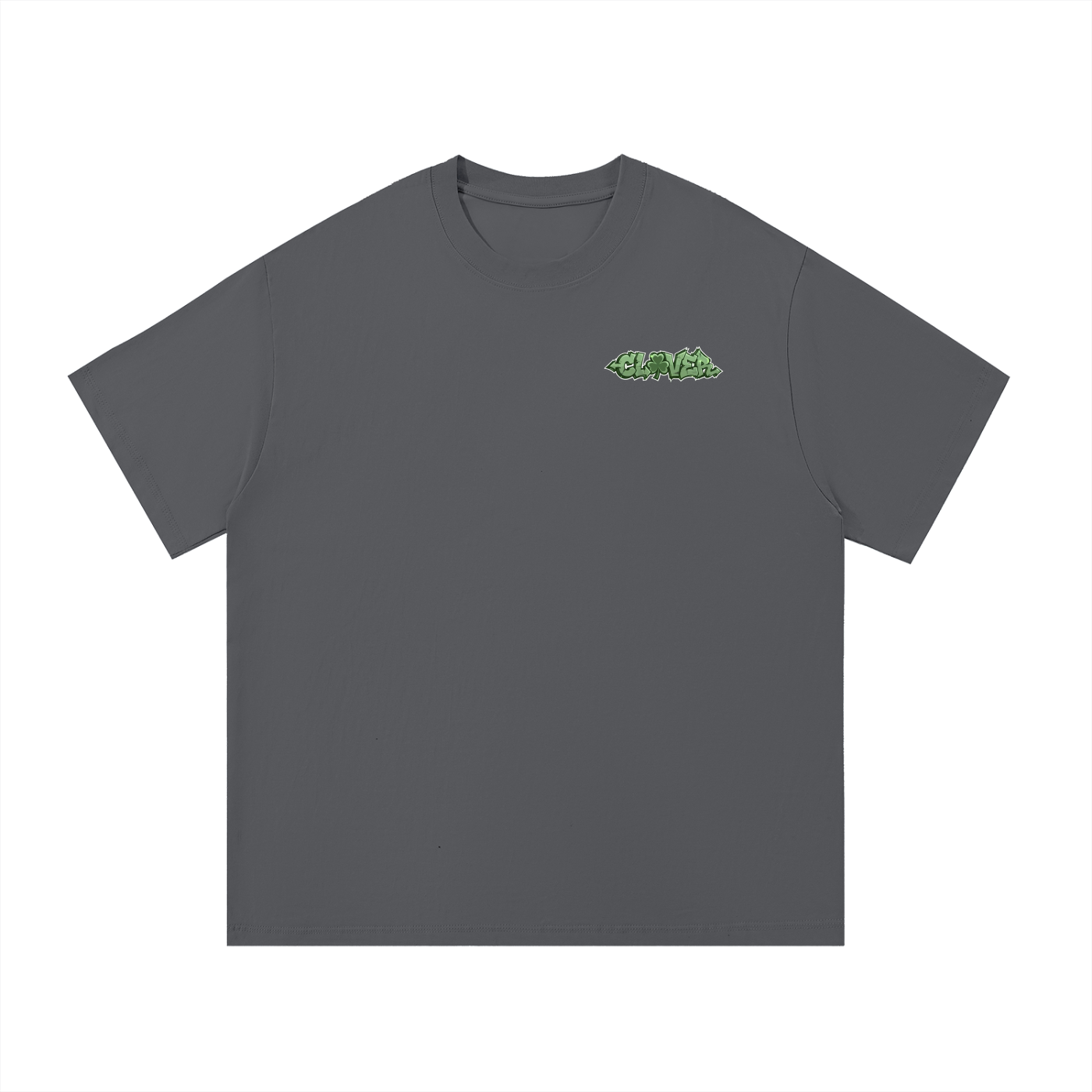 CLOVER Cotton T-Shirt-GREY