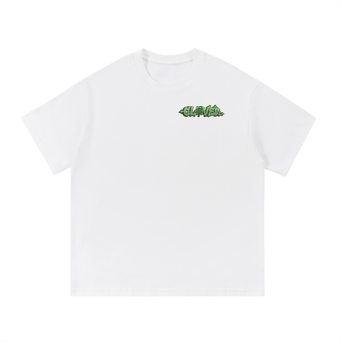 CLOVER Cotton T-Shirt- WHITE