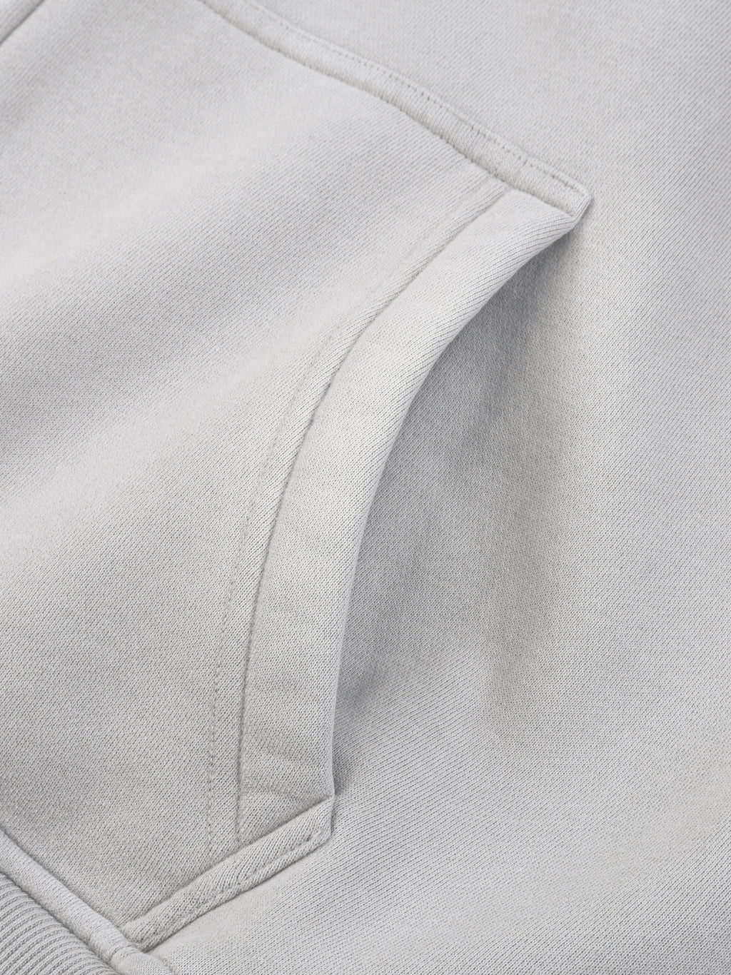 CLOVER faded Two-way Zipper Boxy Fleece Hoodie