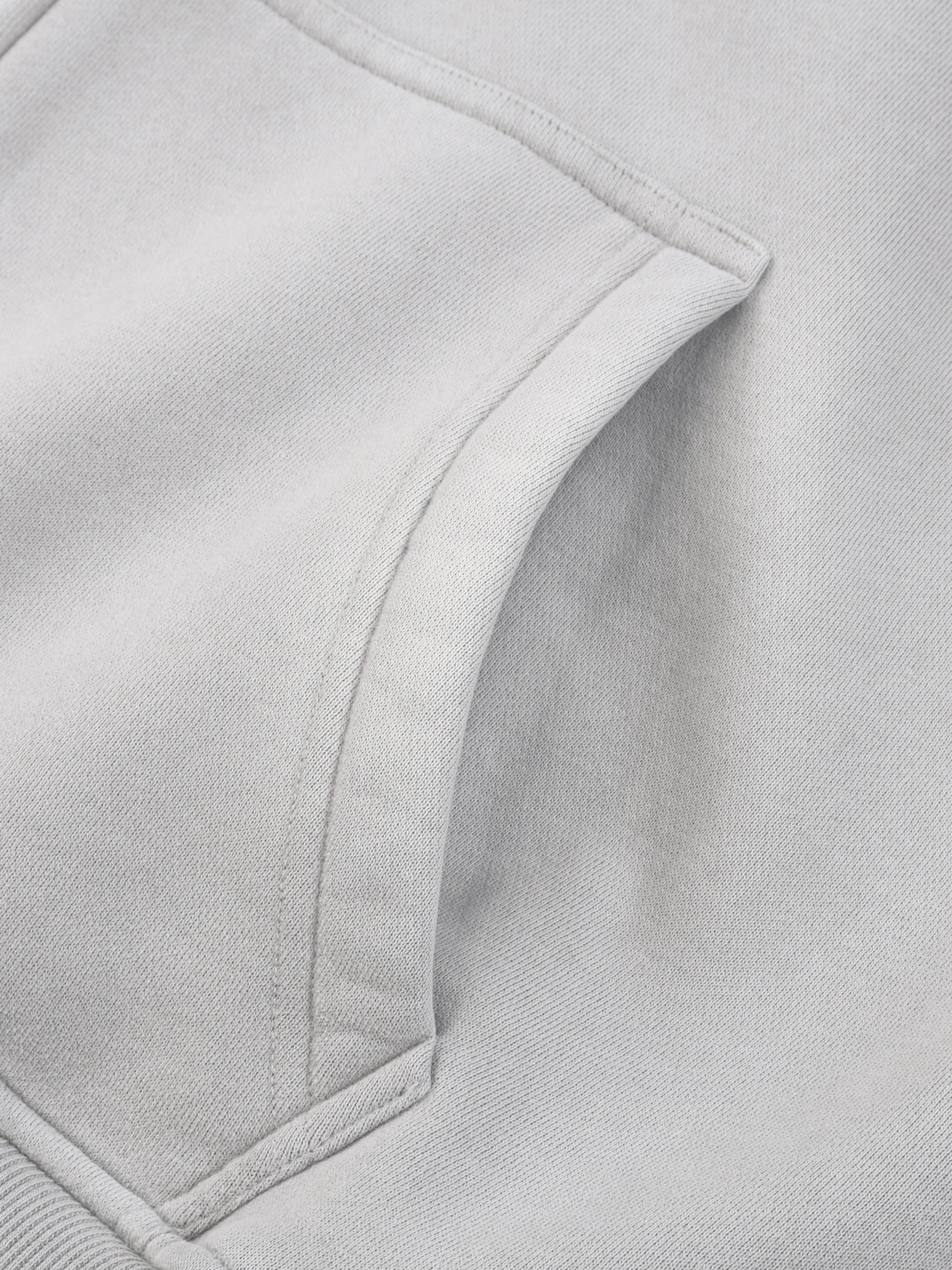 CLOVER faded Two-way Zipper Boxy Fleece Hoodie